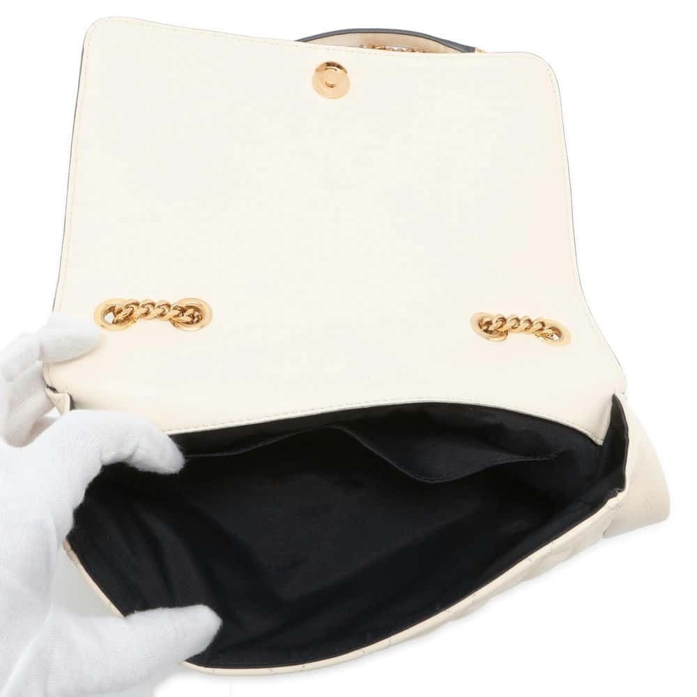Versace Chain Shoulder Bag Medusa Quilted GIANNI White - Picture 6 of 7